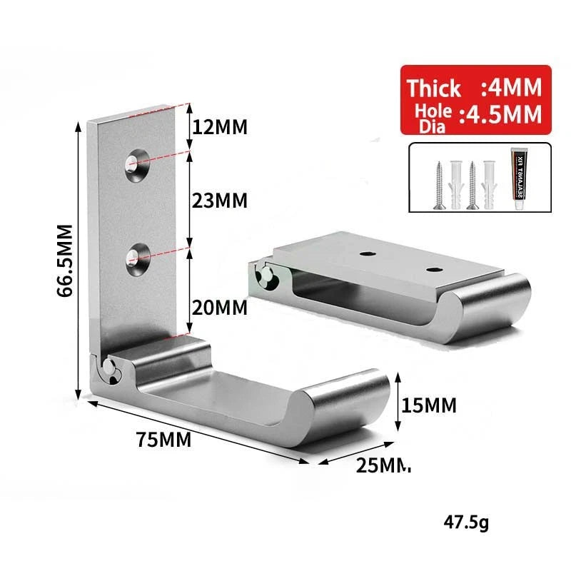 Folding Wall Hooks Aluminum Alloy Foldable Design Wall Mounted Coat Clothes Hook