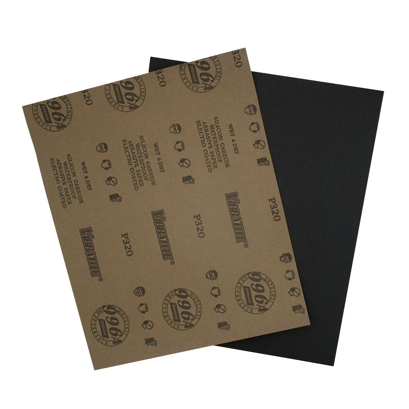 A4 Silicon Carbide Wet & Dry Sandpaper — P60 to P10000 Grit 230x280mm Sheets for Wood Metal Auto