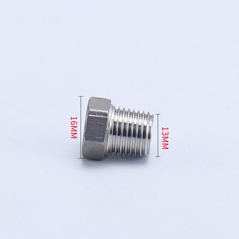 BSP Male Stainless Steel Countersunk End Plug — Internal Hex, 1/4" to 2"