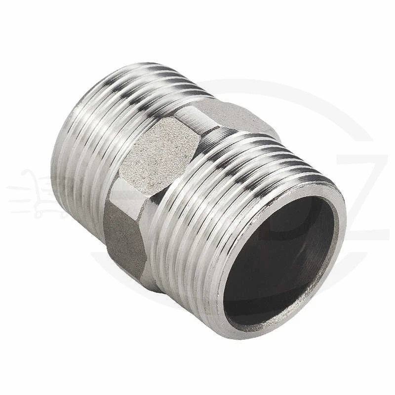 BSP Male to Male Stainless Steel Hexagon Nipple Pipe Fittings | 201 / 304 / 316 | 1/8" to 4"