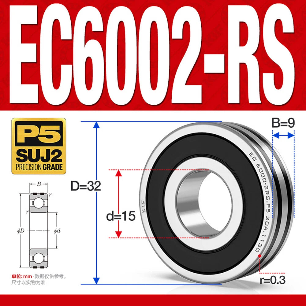 Non-Slip Ball Bearings EC6000/EC6200 Series High Speed Bearings 6000 6201~6206ZZ