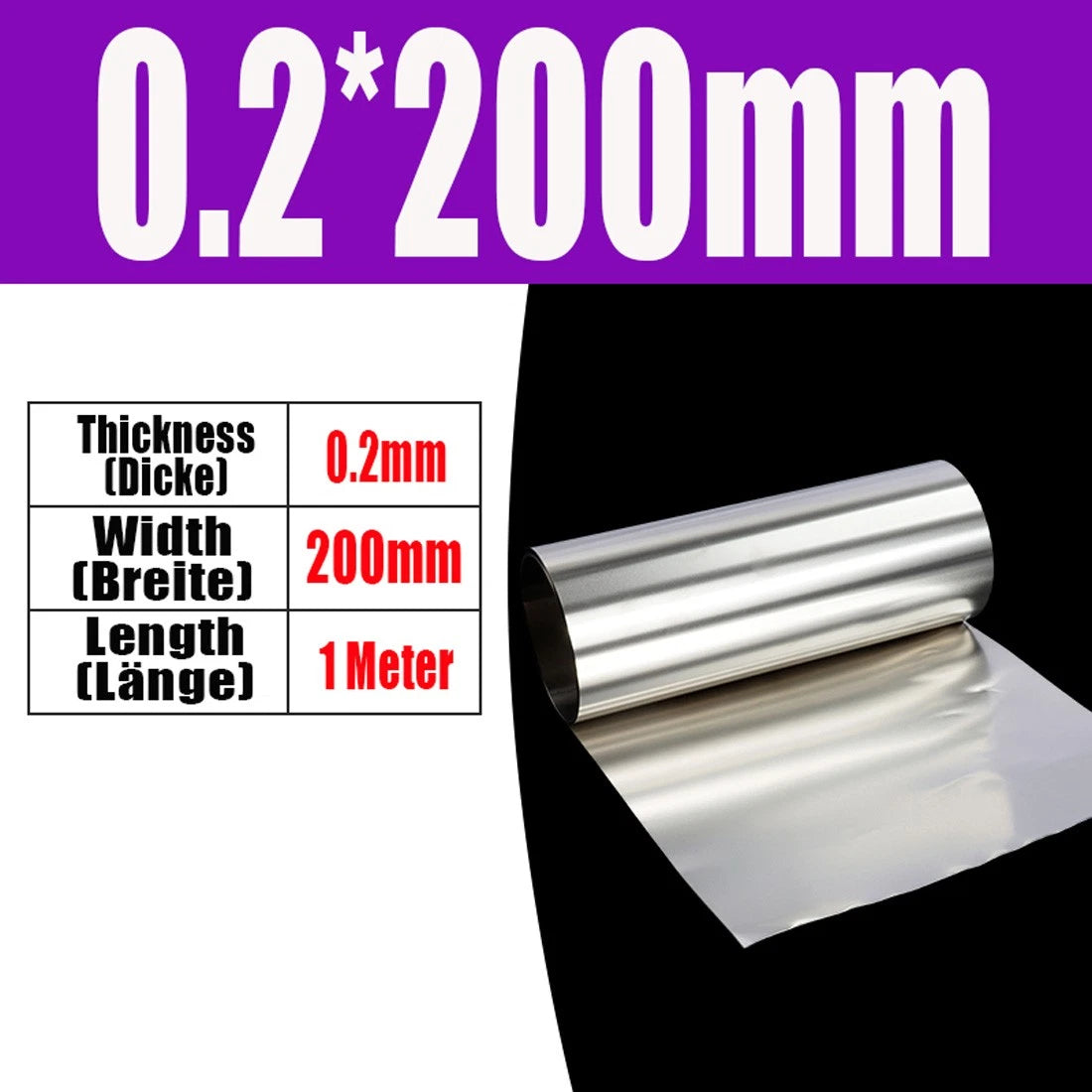 304 stainless Metal Sheet Foil Plate Strip Thickness 0.01mm-2mm Model Making DIY