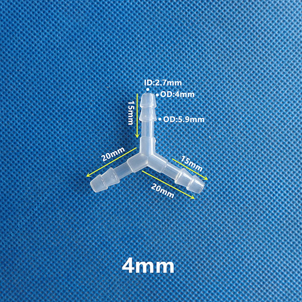 Y-Type 3-Way Barbed Hose Connector — Plastic Tee Fitting for Tube & Pipe