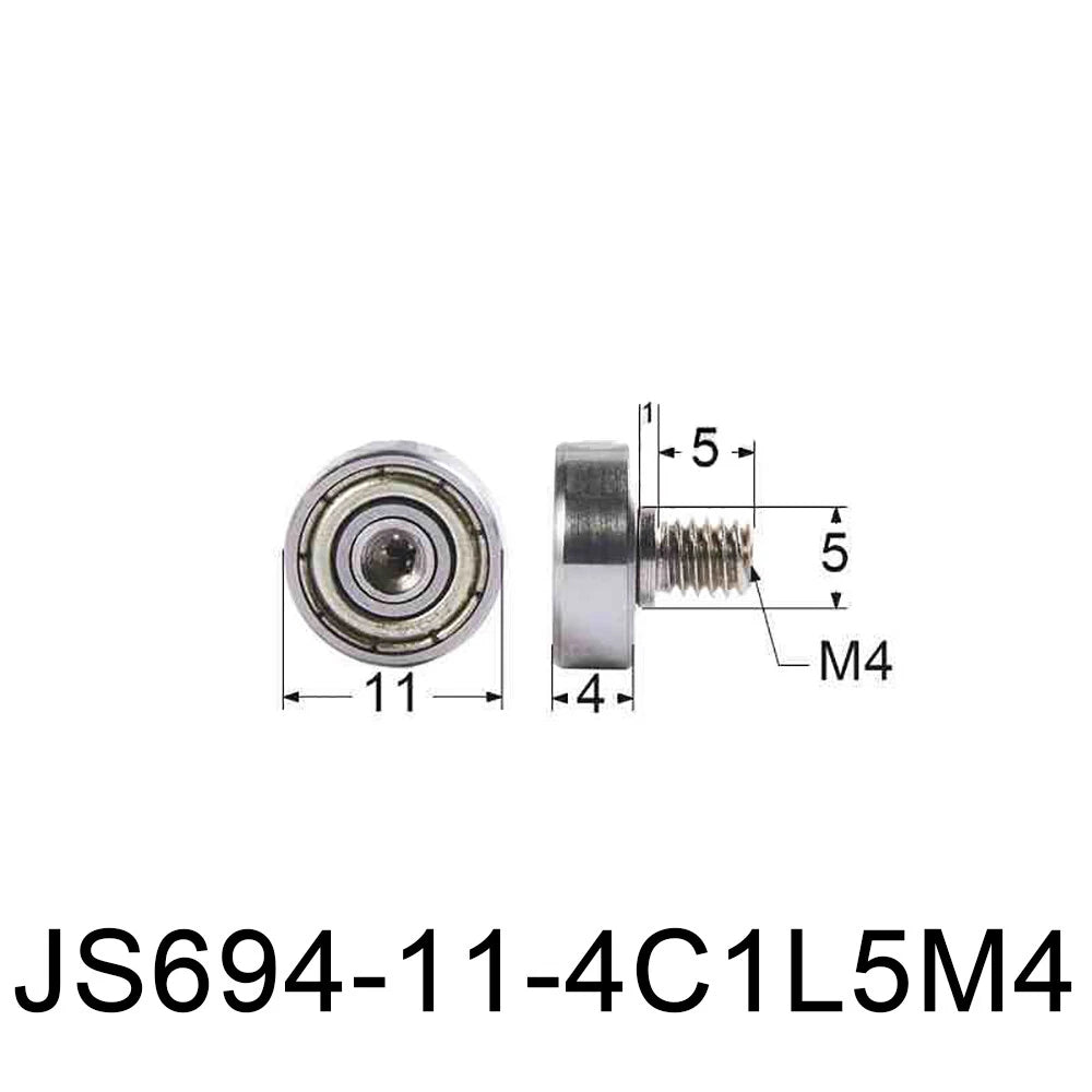 NTBG 7-52mm Metal Ball Bearing Pulley Flat Roller Guiding Wheel M3-M10 Threaded