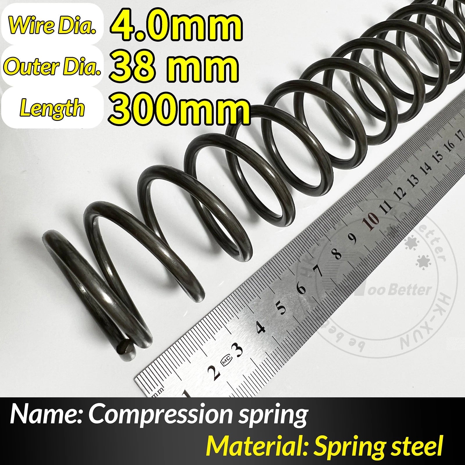 Compression Spring Pressure Springs, Wire Dia 4-5mm, OD 20-80mm, Length 300mm