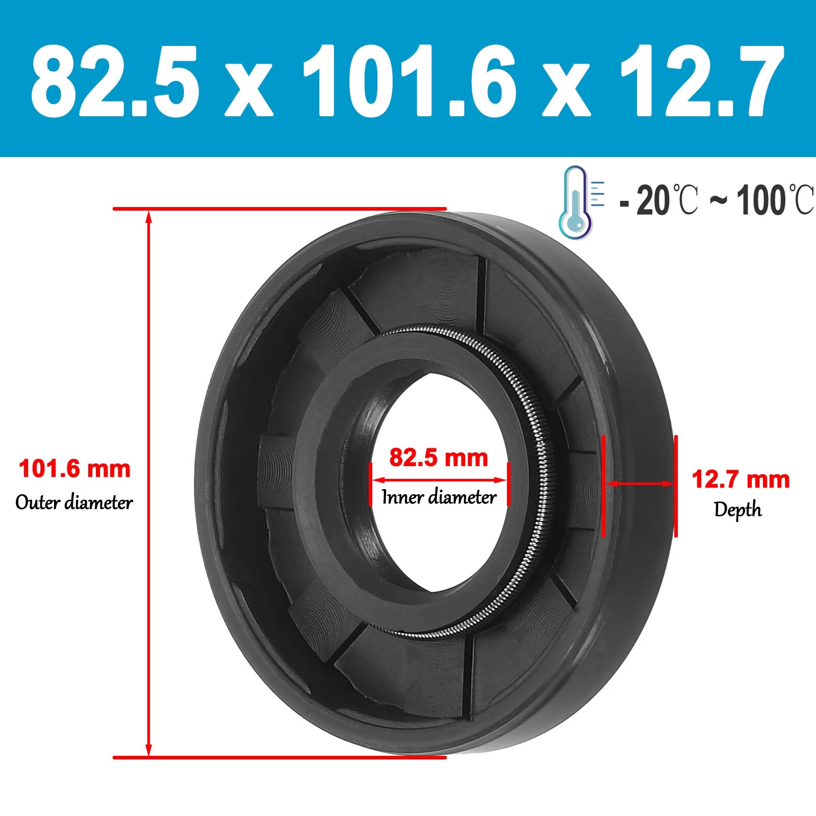 Oil Seal 75 76 77 78 79 80 81 82mm Inner dia Rotary Shaft Double Lip R23 TC TTO