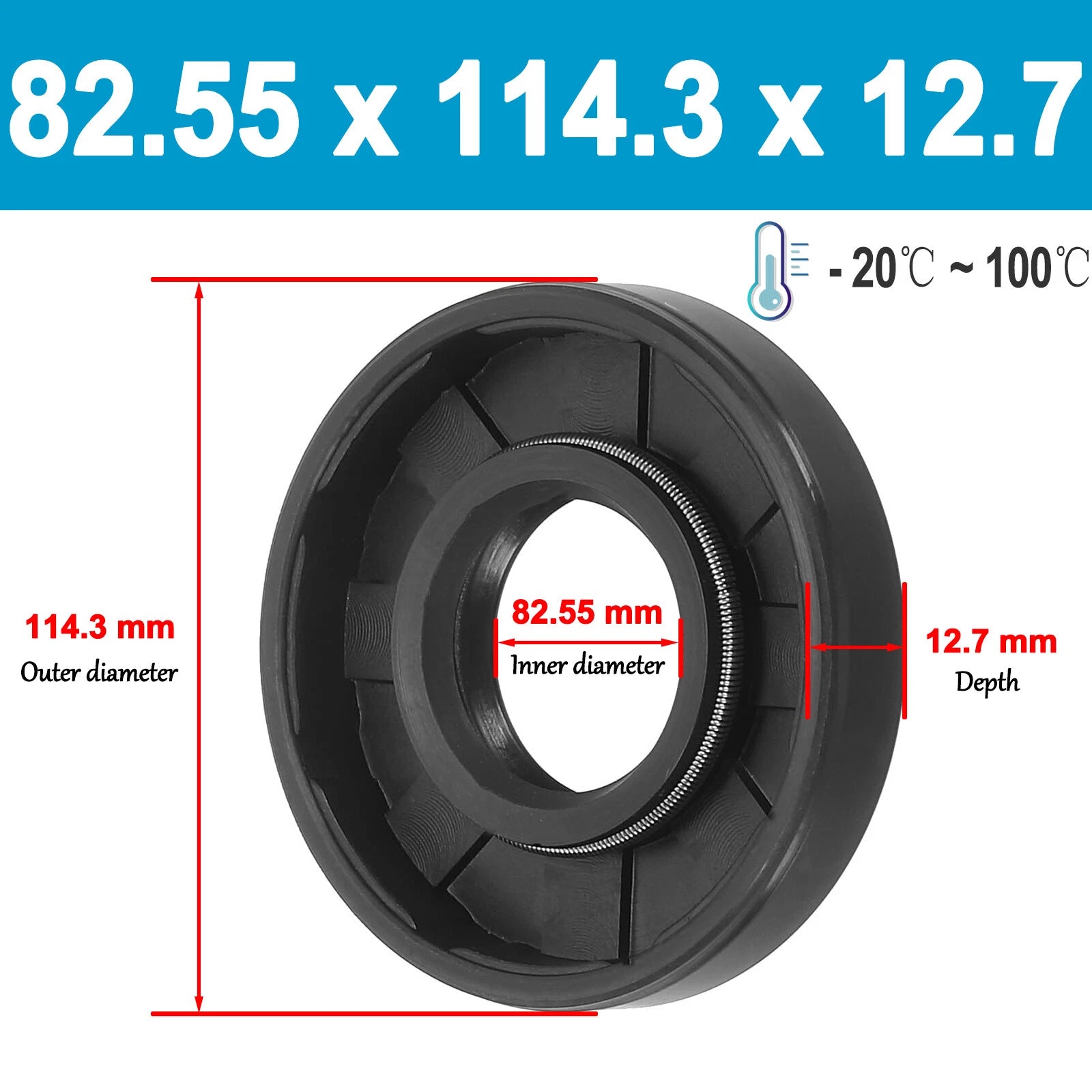 Oil Seal 75 76 77 78 79 80 81 82mm Inner dia Rotary Shaft Double Lip R23 TC TTO
