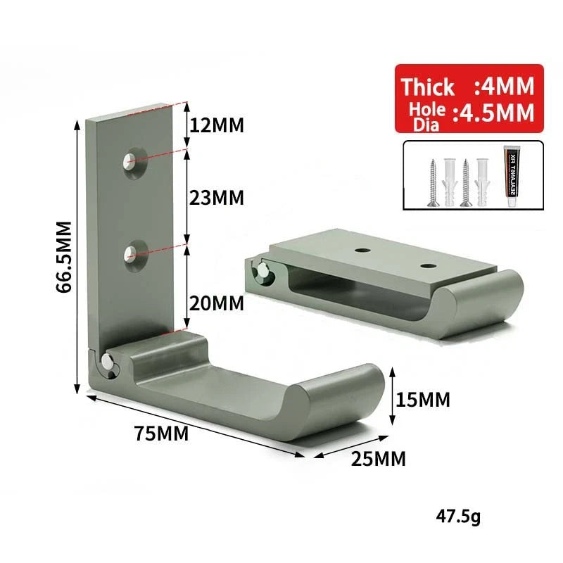 Folding Wall Hooks Aluminum Alloy Foldable Design Wall Mounted Coat Clothes Hook