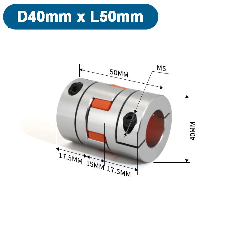 CNC Shaft Coupler Flexible Plum Spider Jaw Coupling Stepper Motor D14mm - 150mm