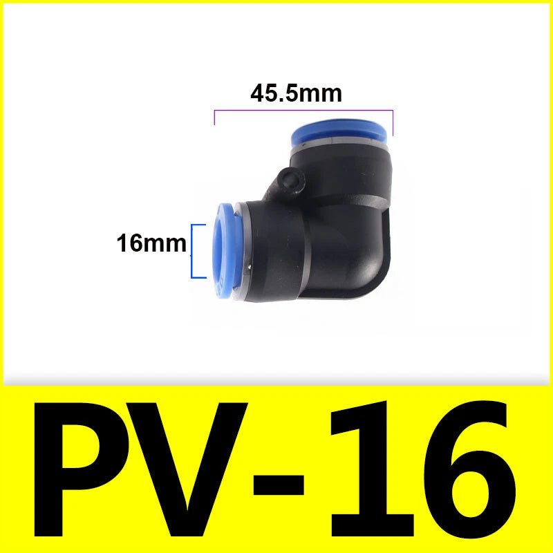 Pneumatic Push-In Elbow Fittings — Equal & Reducing Elbow Connectors for Air & Water Hose