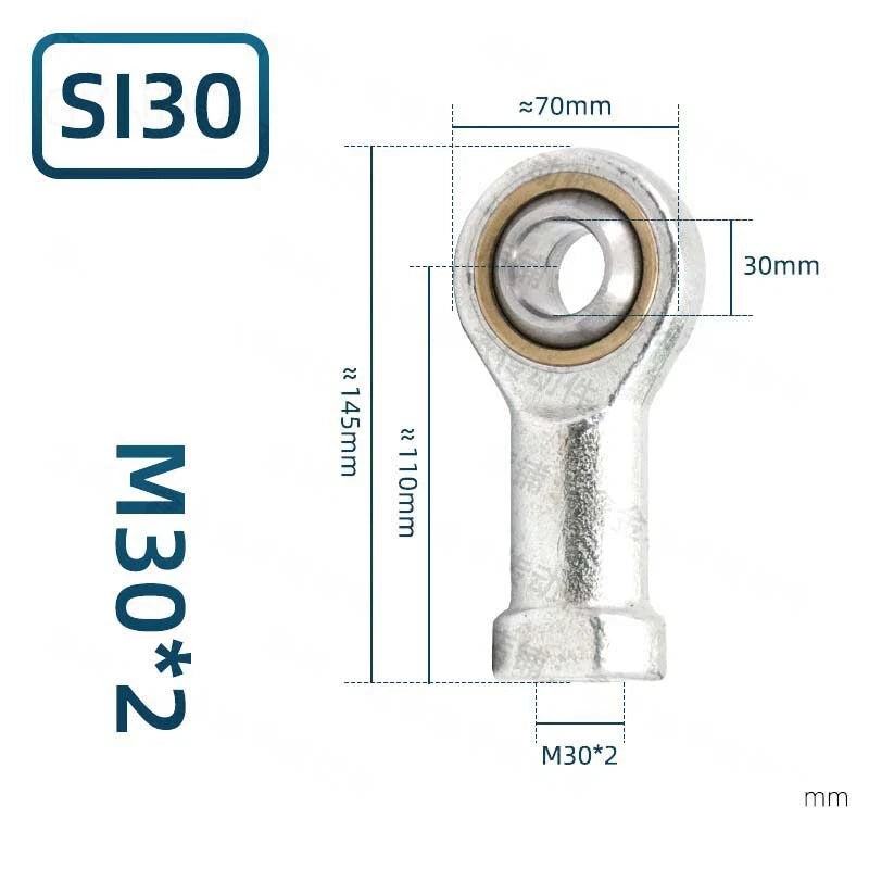 SI Female Series Rod End Bearings M3 M4 M5 M6 M8 M10 - M30 Right-Left Thread