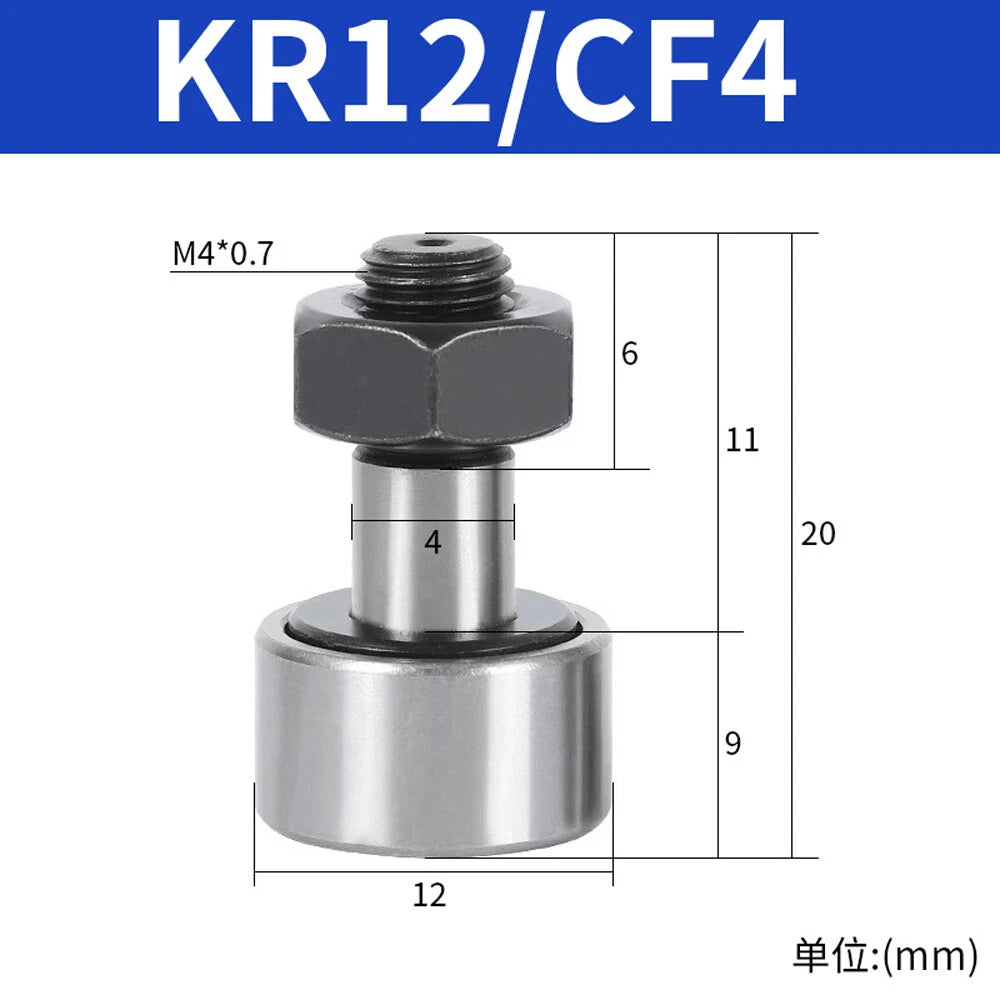 CF3-CF30-KR10-KR90 Bearing Steel Cam Follower Bolt-type Needle Roller Bearings