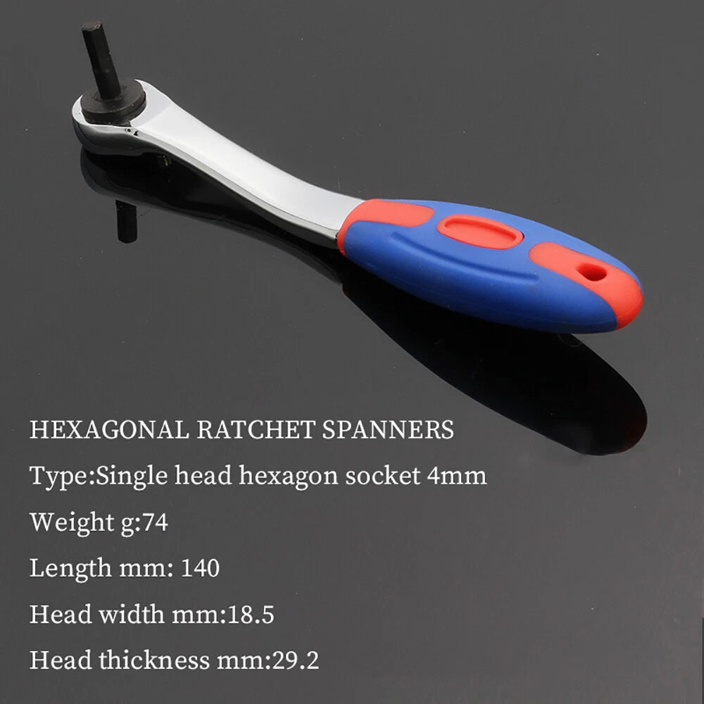 Steel Hex Ratchet Wrench Single Head Headed Hexagonal Ratchets Drive Ratchets