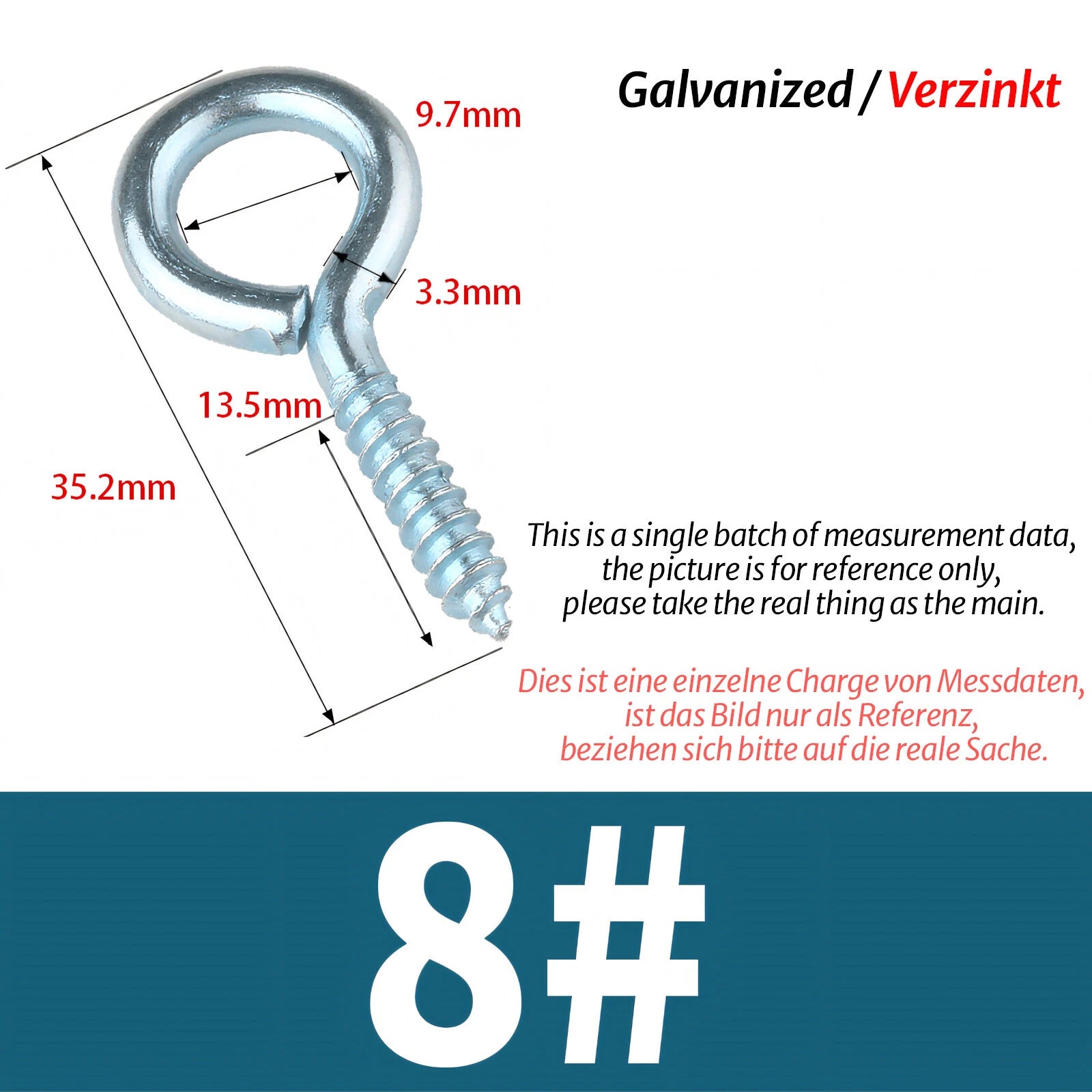 Screw-In Eye Hooks & Open Hooks — Nickel, Zinc & 304 Stainless, 16–106mm, All Sizes