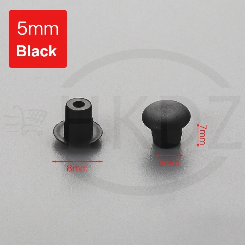Plastic Screw Caps Covers 5–40mm – Push-in Furniture Hole Plugs, Black, White, Brown