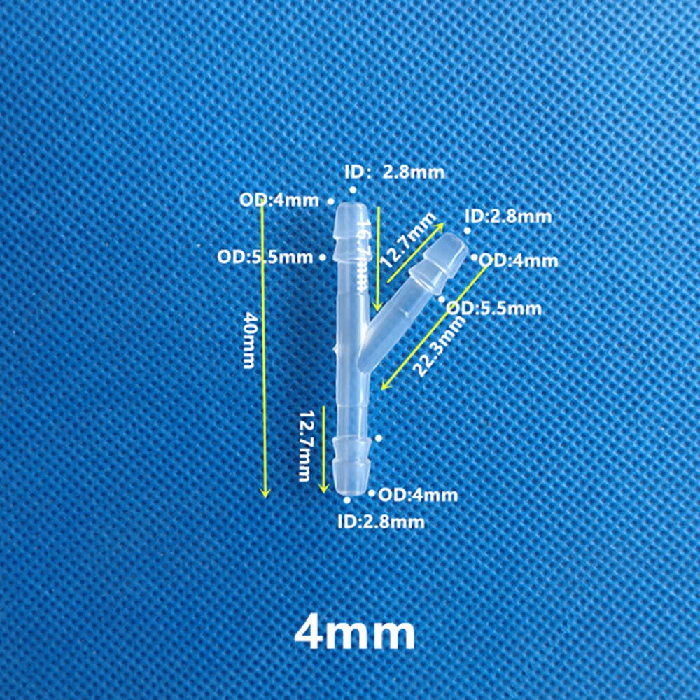 Y-Type 3-Way Barbed Hose Connector — Plastic Tee Fitting for Tube & Pipe