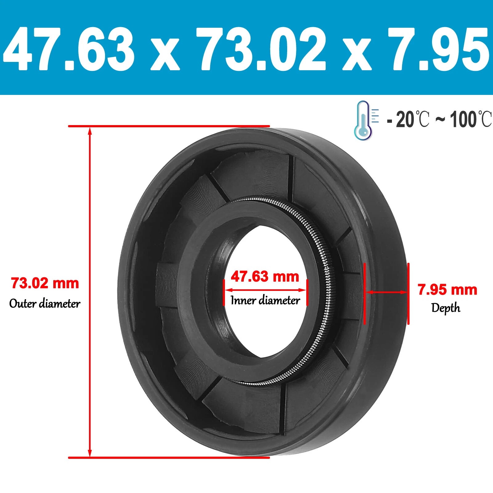 OIL SEAL - Metric R23 TC Lip Arrangement Rotary Shaft Seal - 45mm 46mm 47mm ID