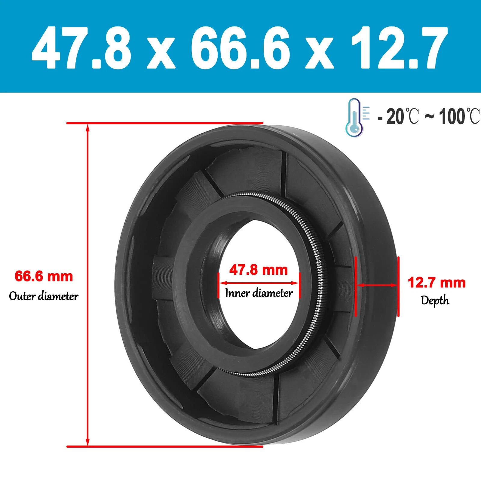 OIL SEAL - Metric R23 TC Lip Arrangement Rotary Shaft Seal - 45mm 46mm 47mm ID