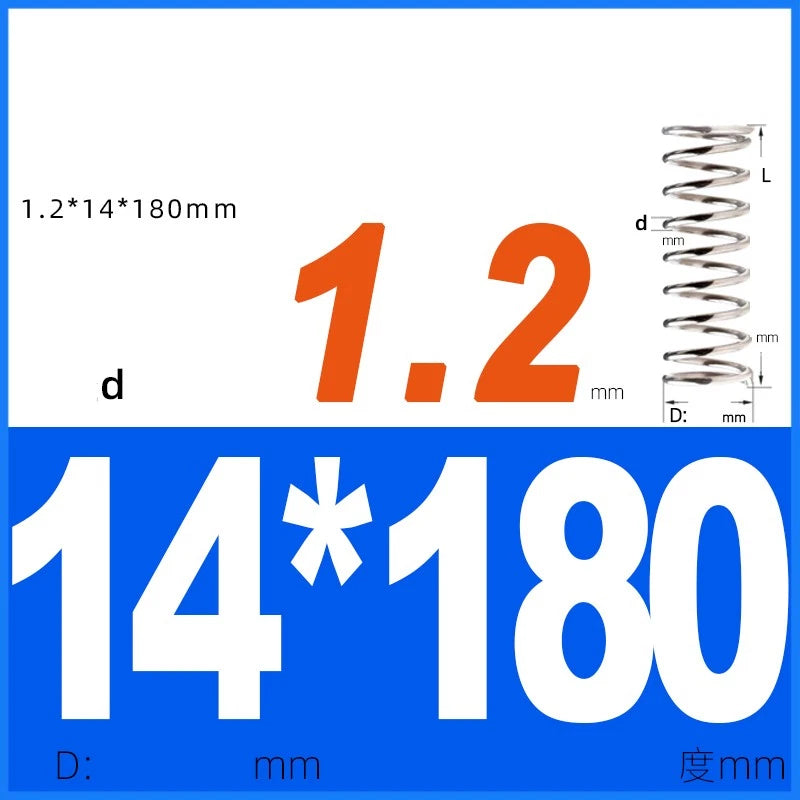 Compression Spring 1.2mm Wire Dia 14mm - 20mm OD Small Pressure Springs