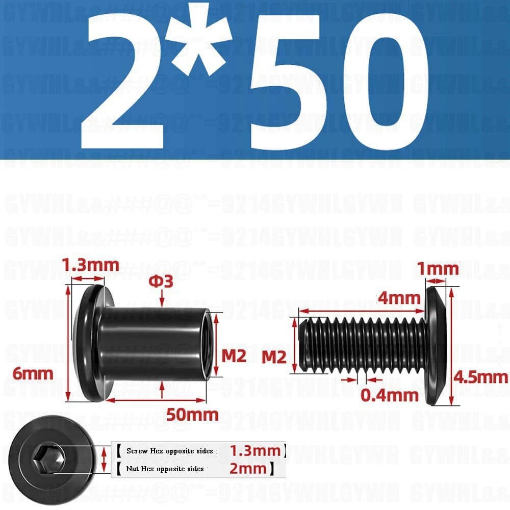 Metric Furniture Connector Bolts with End Cap Nuts — Stainless Steel M2 to M10