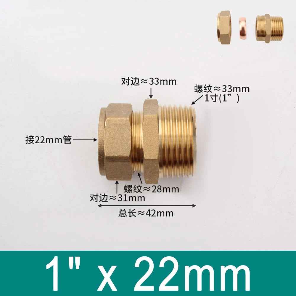 Brass Compression Ferrule Fittings with Male Thread for Copper Tube