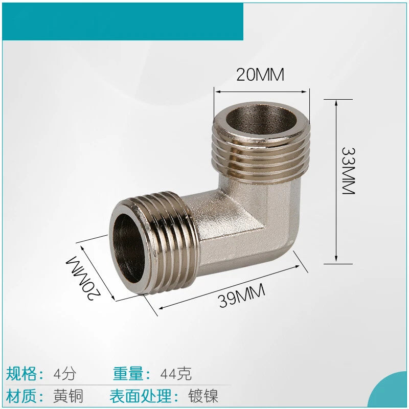 1/2" Brass BSP T-Piece Tee Connector — 3-Way Pipe Fitting Adapter