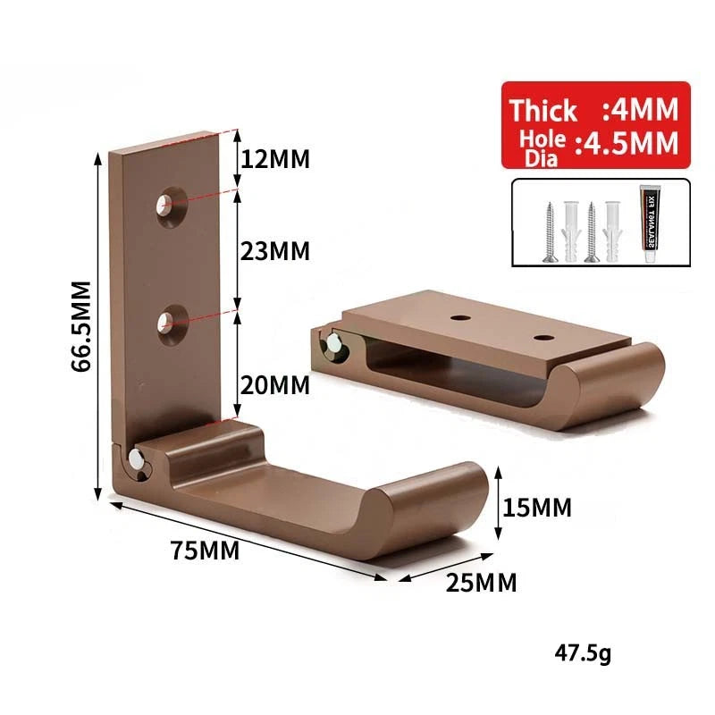 Folding Wall Hooks Aluminum Alloy Foldable Design Wall Mounted Coat Clothes Hook