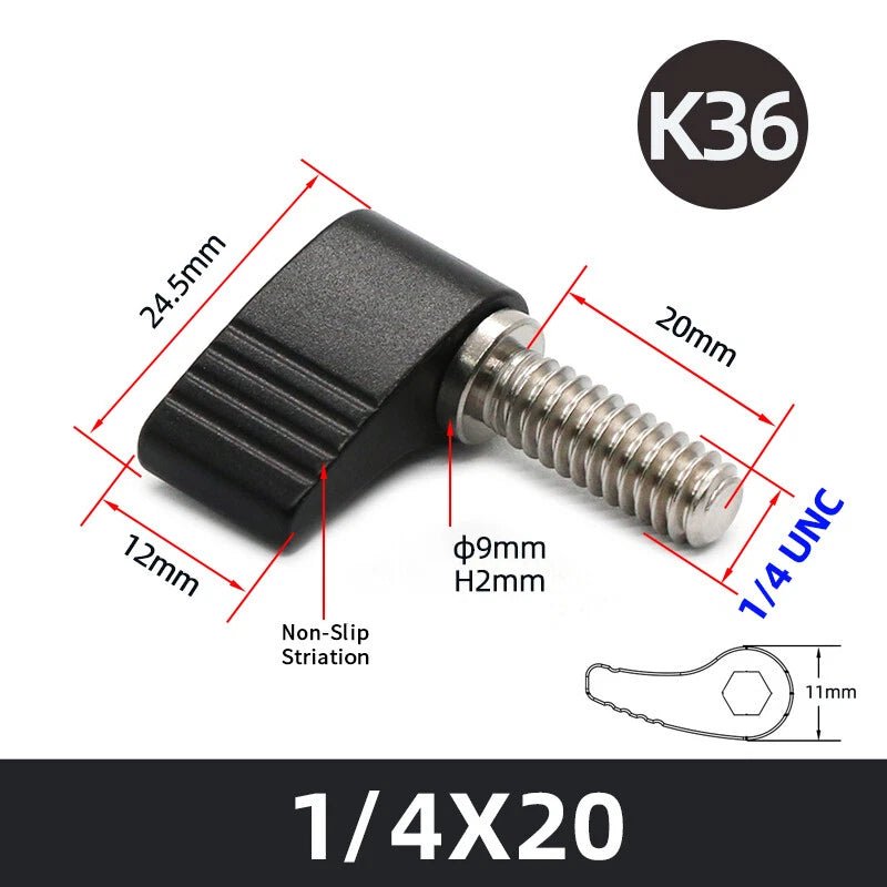 UNC 3/8" & 1/4" Wing Thumb Screws – Single & Double Wing T - Type, Aluminum & Stainless Steel - HomeDIYer
