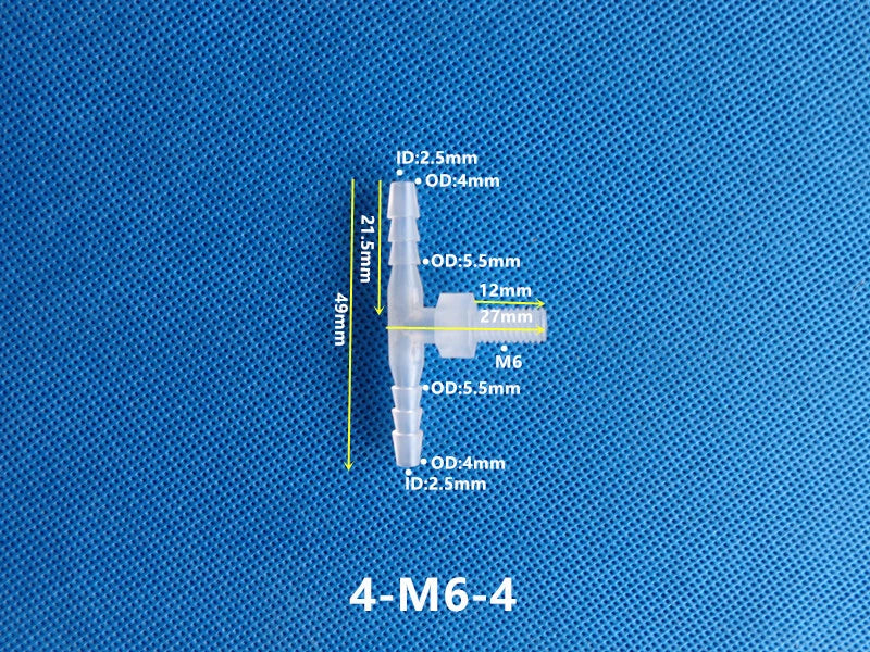 T-Type Plastic Pipe Fitting – Male Thread Barbed Tee Hose Connector (G & M Thread)