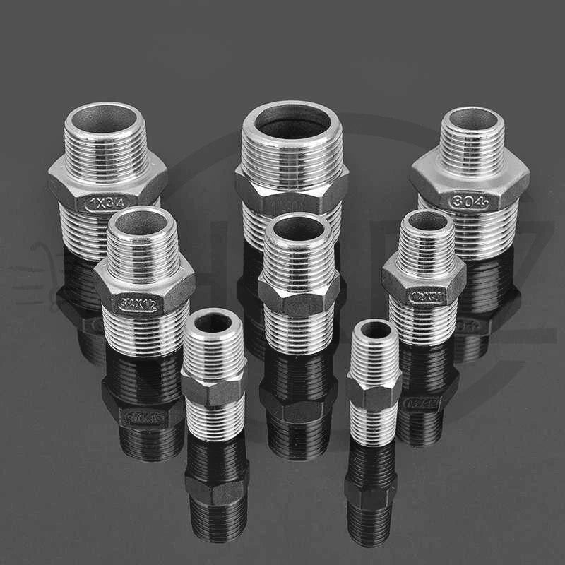 BSP Male to Male Stainless Steel Hexagon Nipple Pipe Fittings | 201 / 304 / 316 | 1/8" to 4"