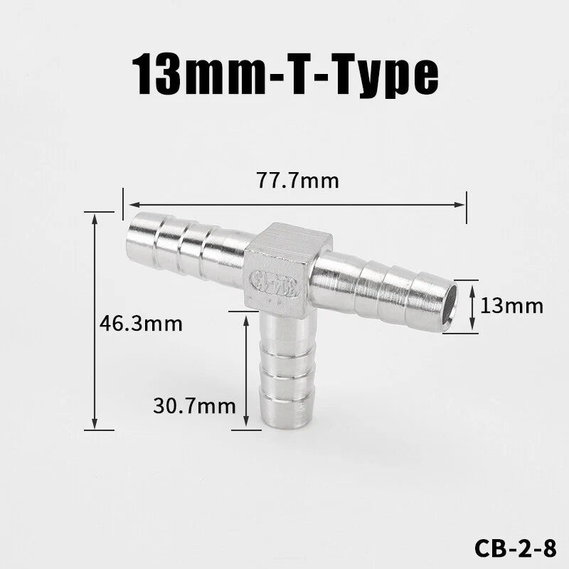 Stainless Steel BSP Hose Tail Connector Fitting — Y / L / T / Inline Type