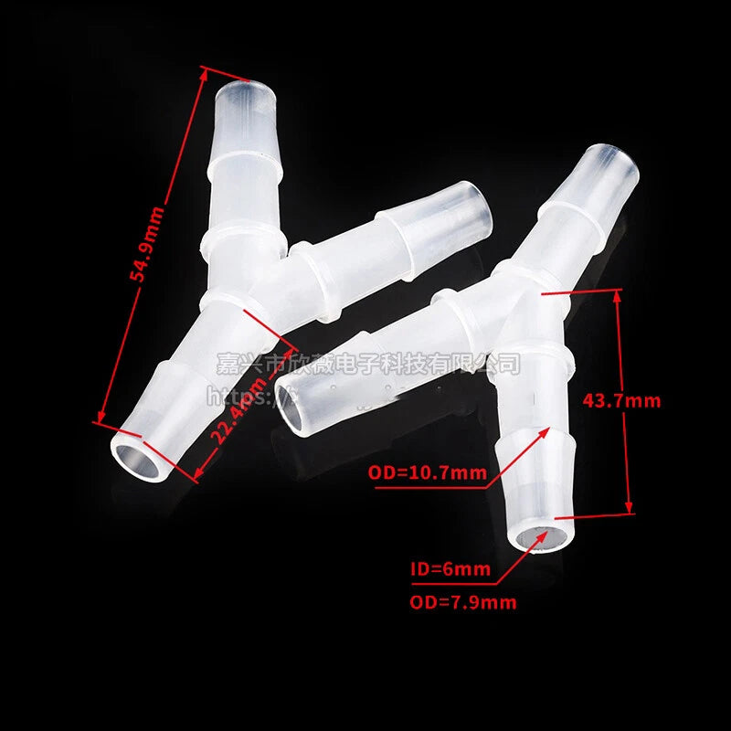 Plastic Hose Pipe Connector Reducing Fitting Plastic Barbed Fuel Water Vacuum