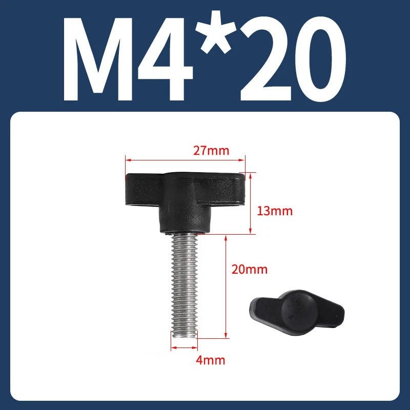 M4 M5 M6 M8 Wing Knob T - Handle Thumb Screw Bolts – Plastic Clamping Knob with Male Thread - HomeDIYer