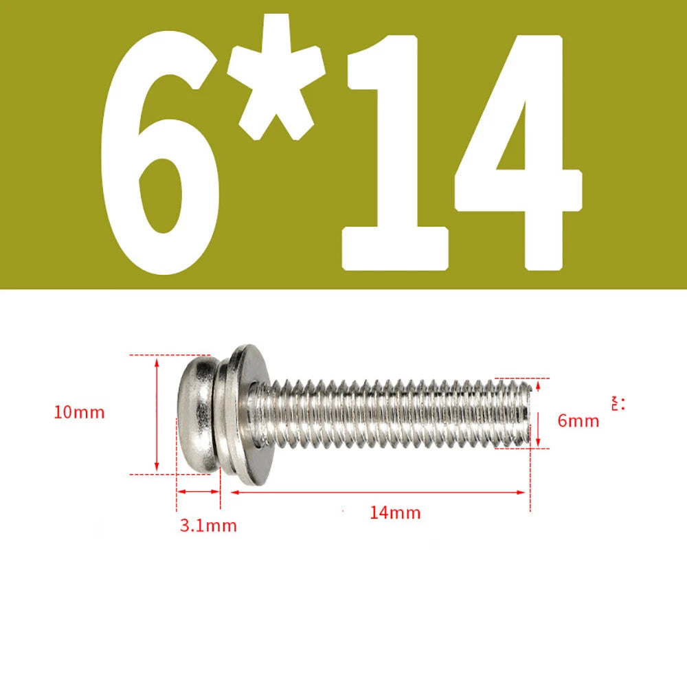 M5–M8 Phillips Pan Head Screws with Flat Washer – Nickel Plated or Black Zinc, Carbon Steel