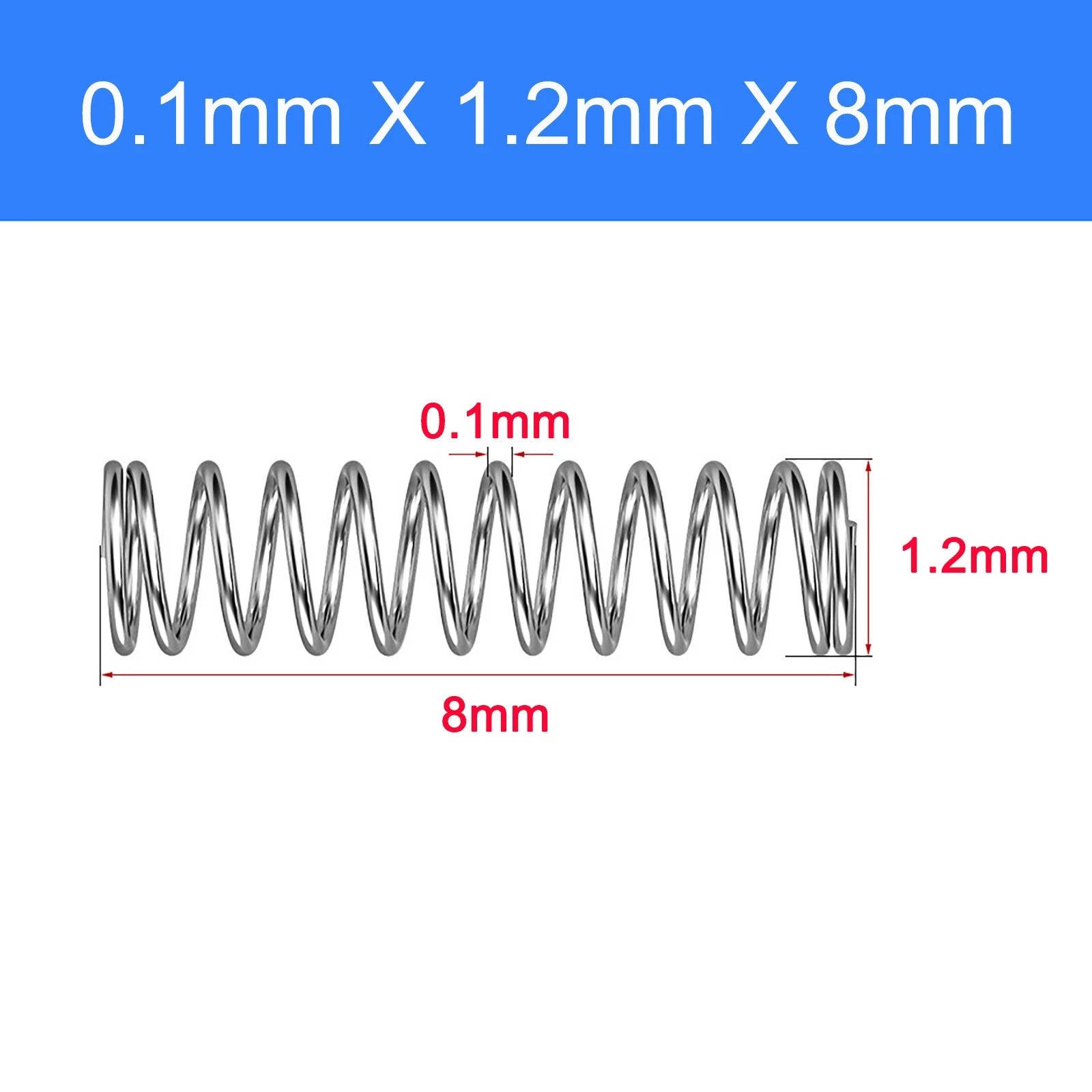 Small Micro Compression Spring Stainless Steel 0.1mm Wire Miniature Precision