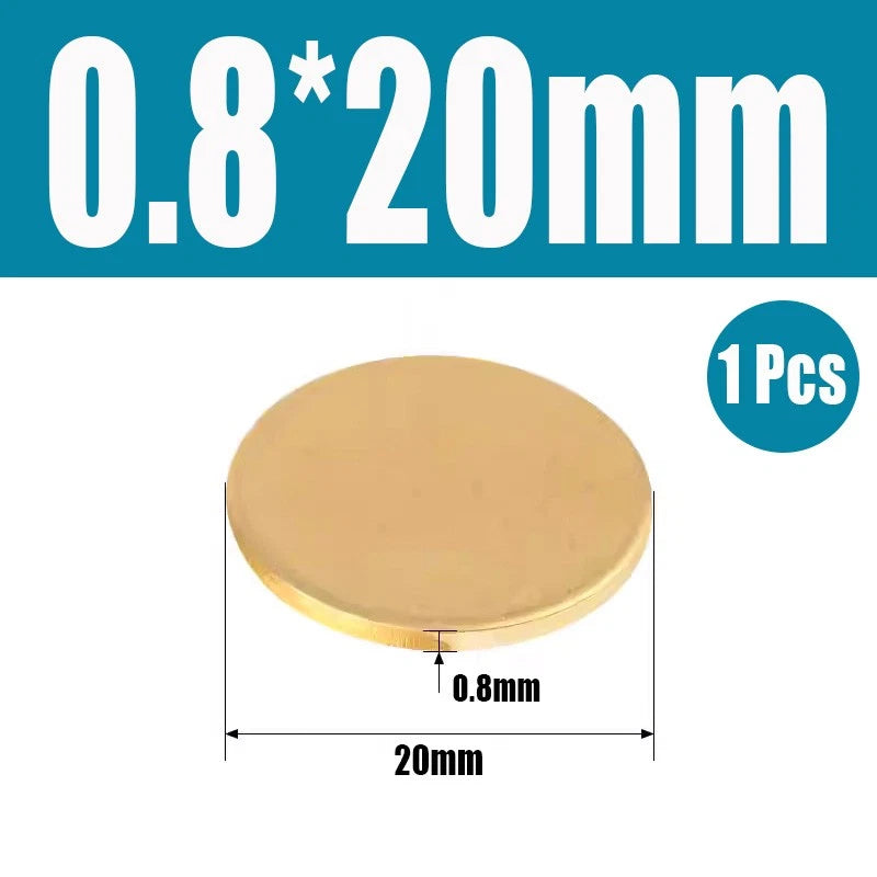Thick 0.5mm-6mm Solid Brass Discs Blanks Discs Ø 20mm-300mm Metal Round Sheets