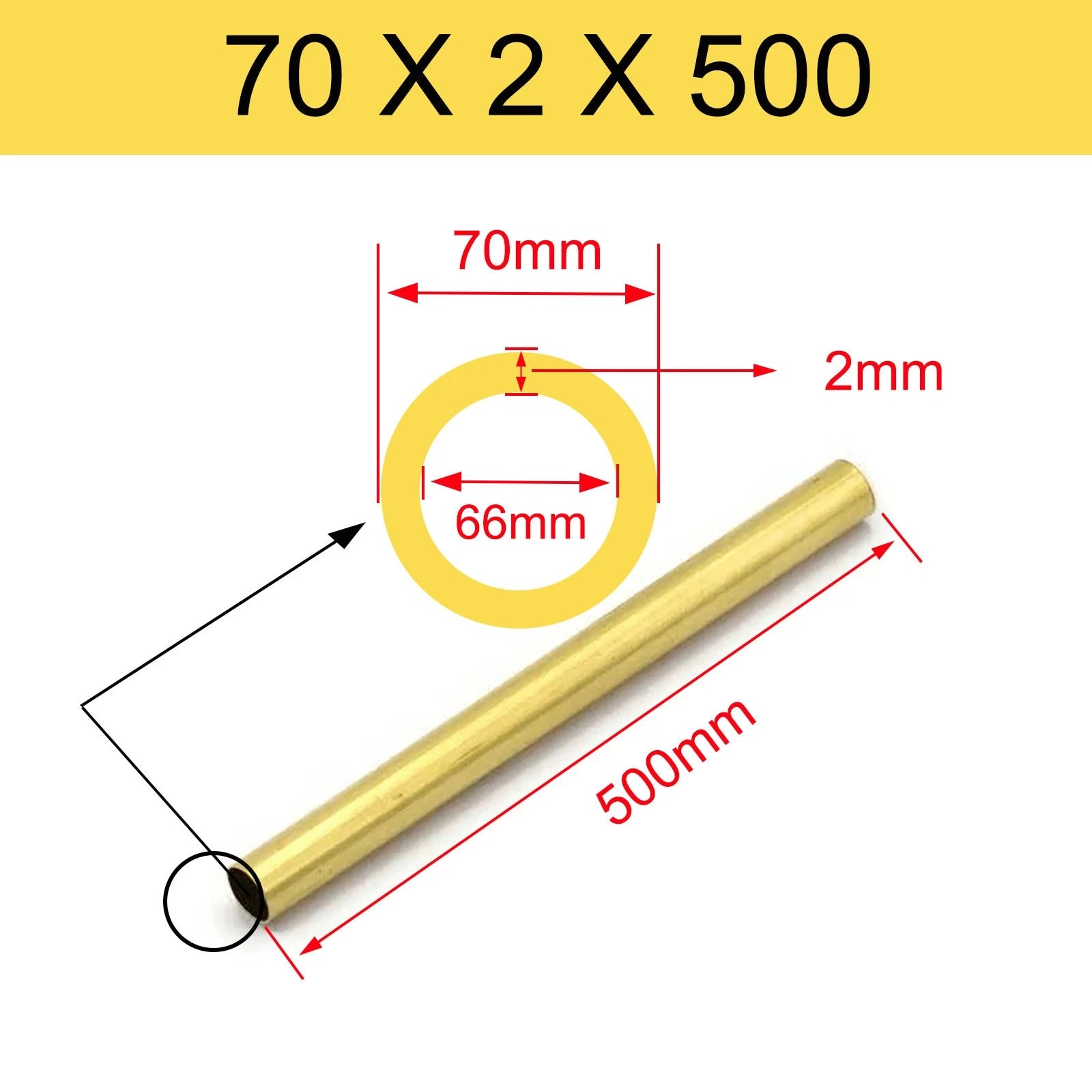 Brass Tubes ROUND PIPE Cu 62% OD 2mm 3mm 4mm 5mm 6mm 7mm 8mm 9mm 10mm To 90mm