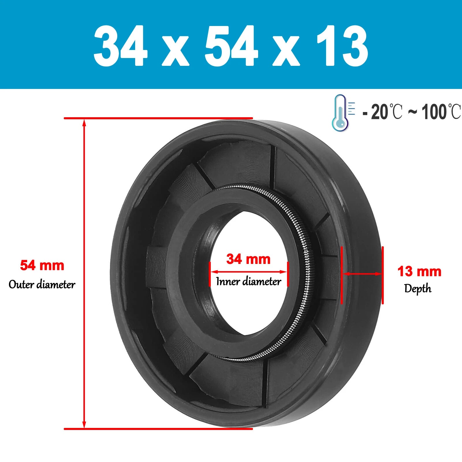 TC R23 Metric NBR Double Lip Rotary Shaft Oil Seal 32 33 34mm with Garter Spring