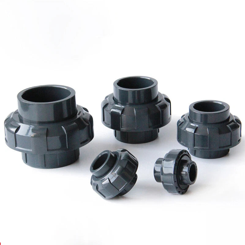 UPVC PVC Pipe Fittings Tee Straight Cap Elbow Plumbing Couping ID 20-110mm Grey