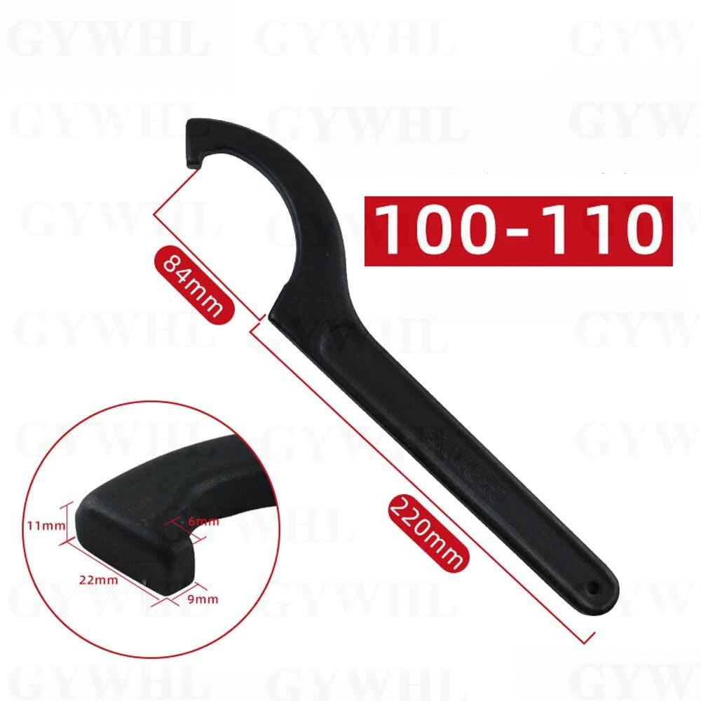 Carbon Steel Crescent Hook Head Round Nut Spanner C Shape Wrench Tool Hand Tool