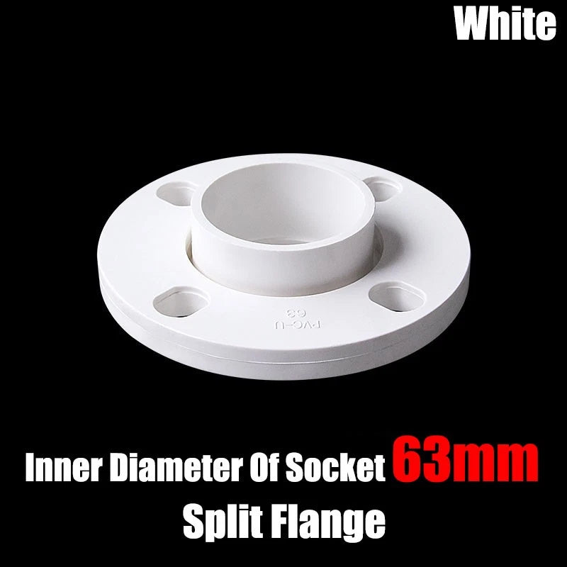 PVC Adhesive Floor Flange 20 25 32 40 50 63 75 90 110-200mm Pipe Fittings White