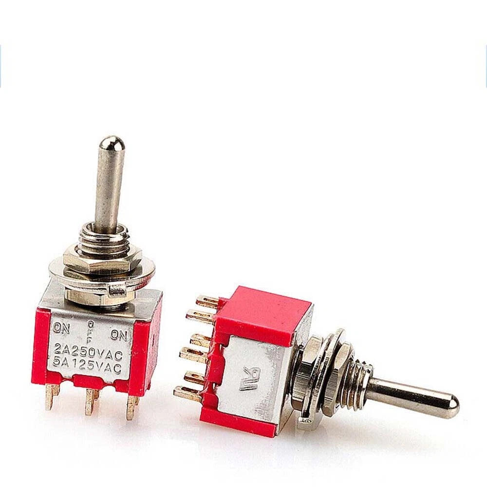MTS PS Series Mini Toggle Switch — 3/6/9/12 Pin, 2-Way & 3-Way, Latching & Self-Resetting