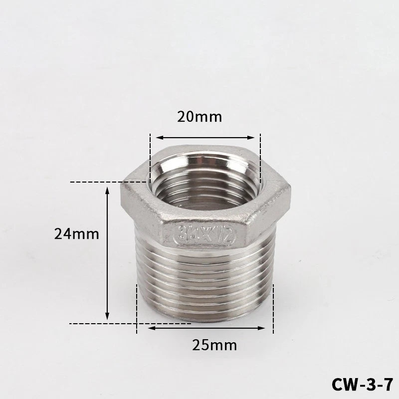 BSP Male Female Thread Connector – Stainless Steel Pipe Fittings (1/2" to 1")