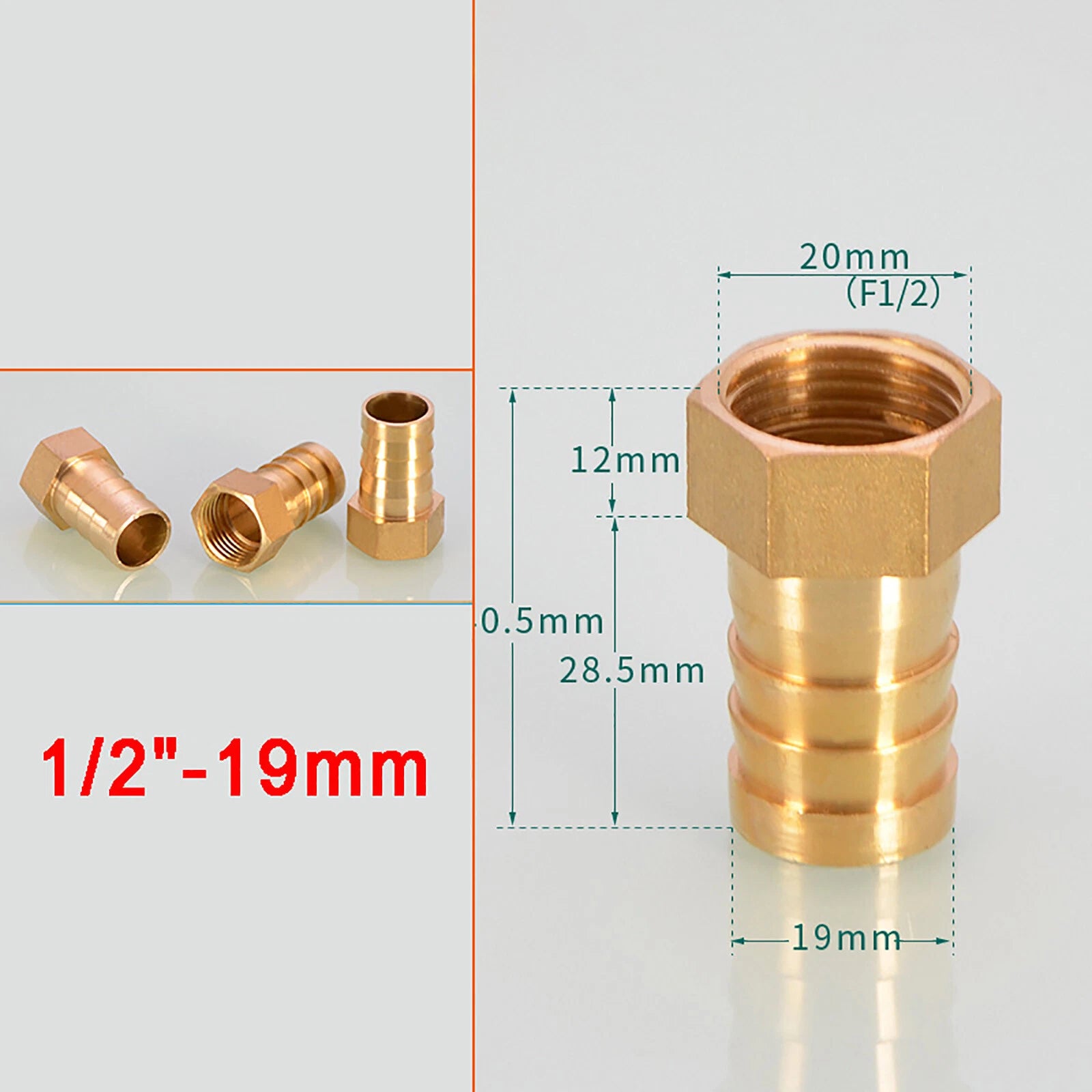 Brass Female BSP Blanking Cap Stop End Pipe Fittings — 1/8" to 1" Hex & Octagonal