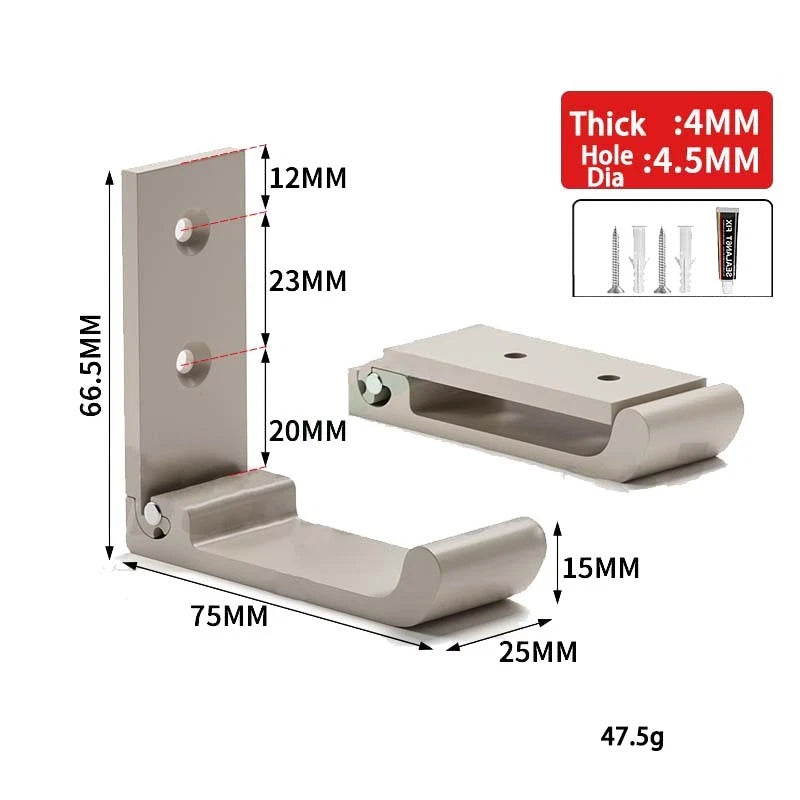Folding Wall Hooks Aluminum Alloy Foldable Design Wall Mounted Coat Clothes Hook