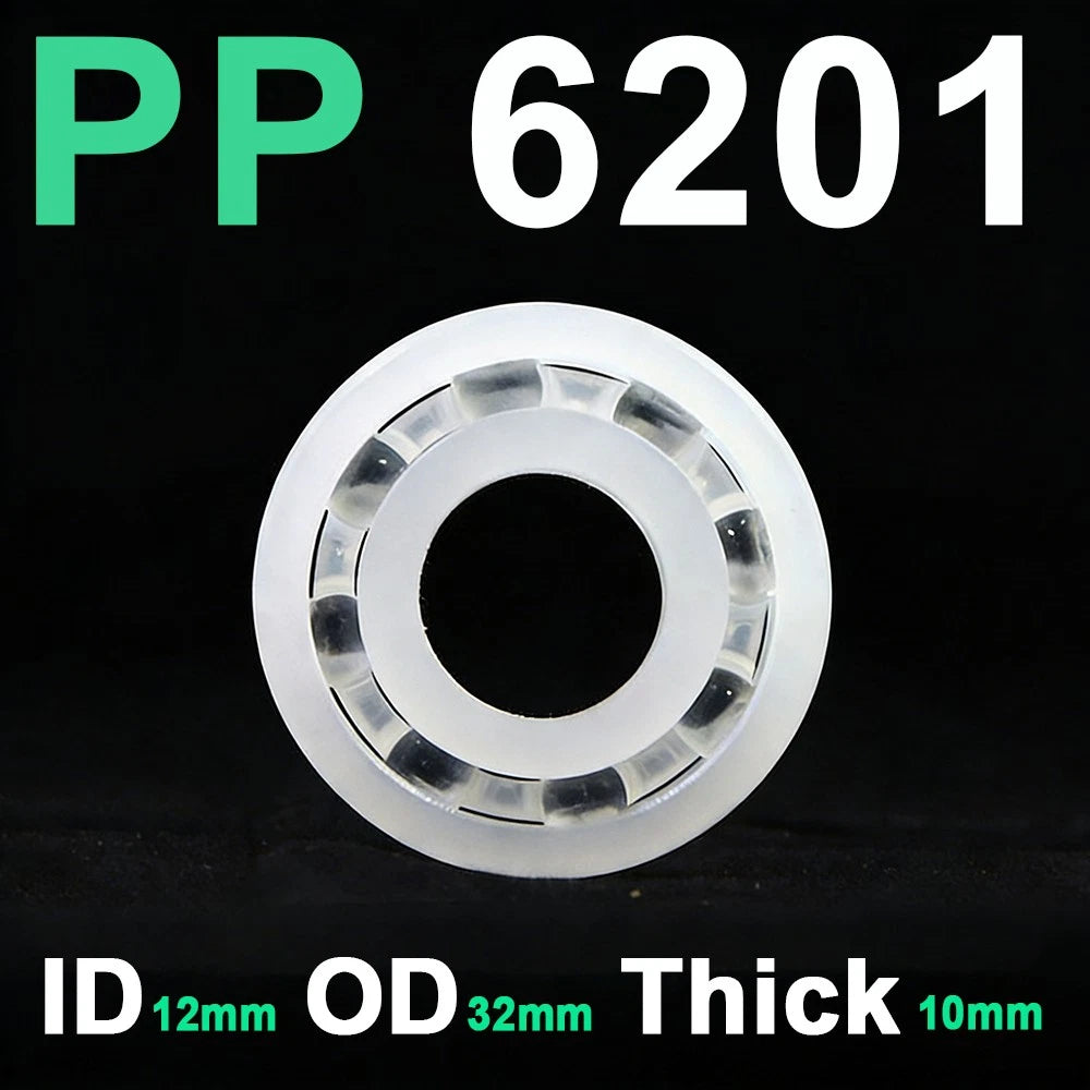 Plastic Bearing PP 608 6000 6001 6004 6206 Glass Balls ID 6mm~30mm Ball Bearings