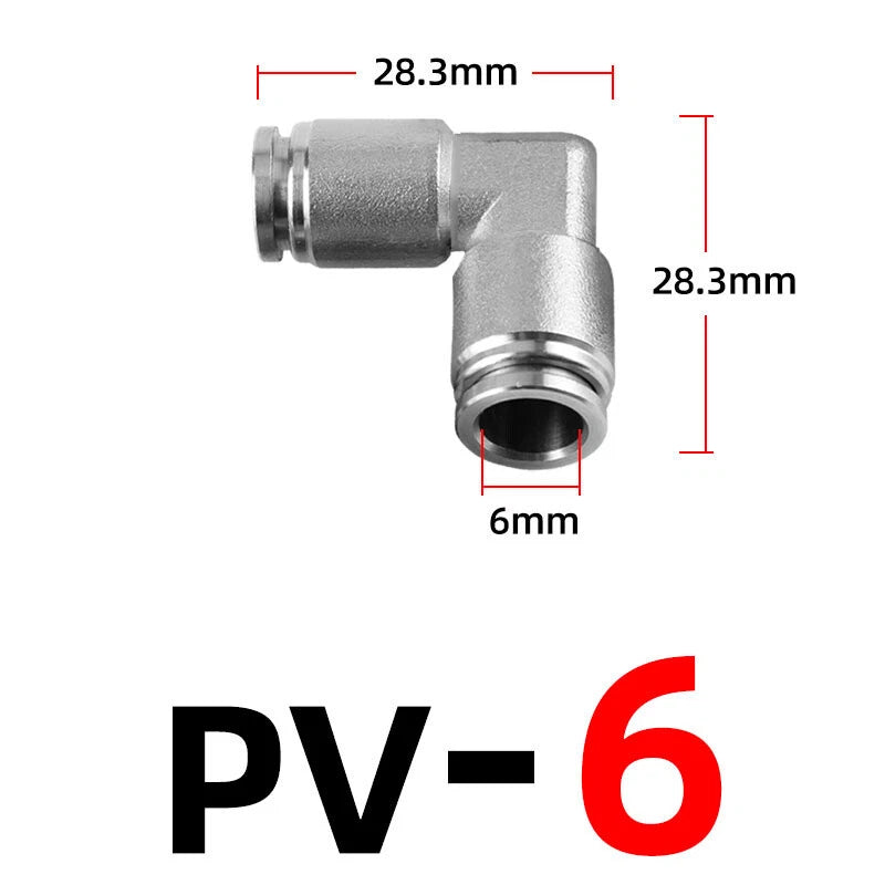 Pneumatic Push-In Elbow Fittings — Equal & Reducing Elbow Connectors for Air & Water Hose
