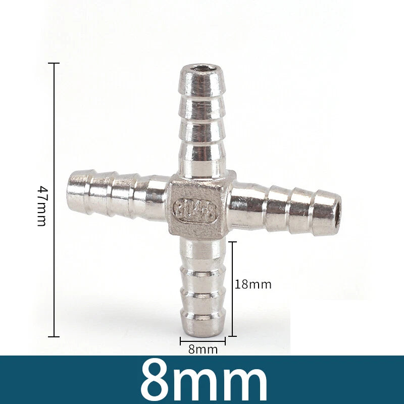 Stainless Steel T Joiner Various Piece Fuel Hose Gas Joiner Tee Connector 6-41mm