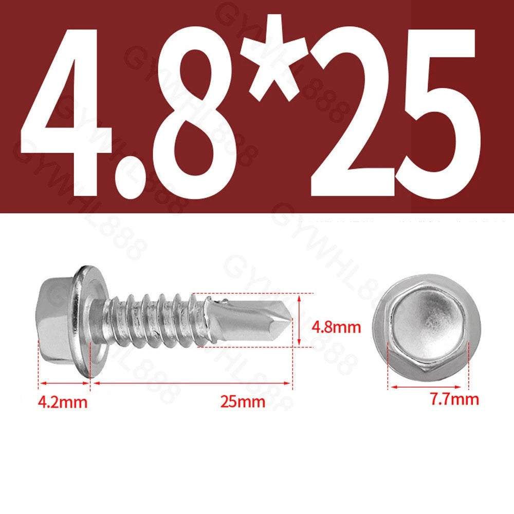 410 & A2 Stainless Hex Head Self‑Drilling Tek Screws – for Metal Roofing & Sheeting