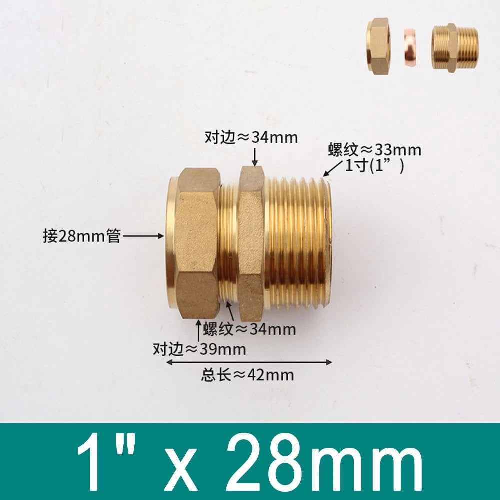 Brass Compression Ferrule Fittings with Male Thread for Copper Tube